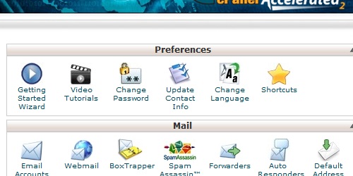 Open the Update Contact Information link within cPanel.
