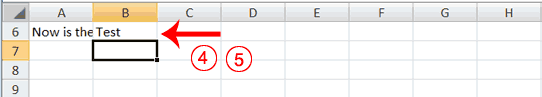 Enter Data in B6 Example